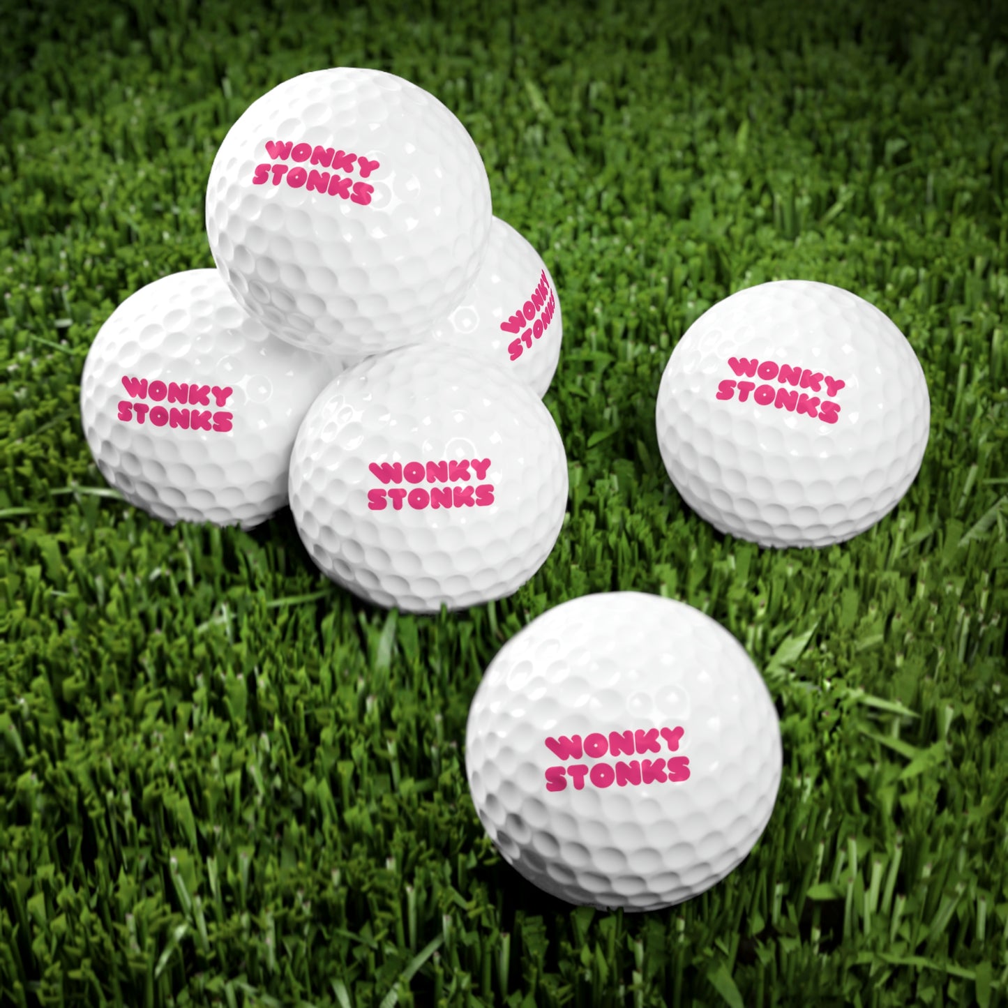 Wonky Stonks Golf Balls, 6pcs