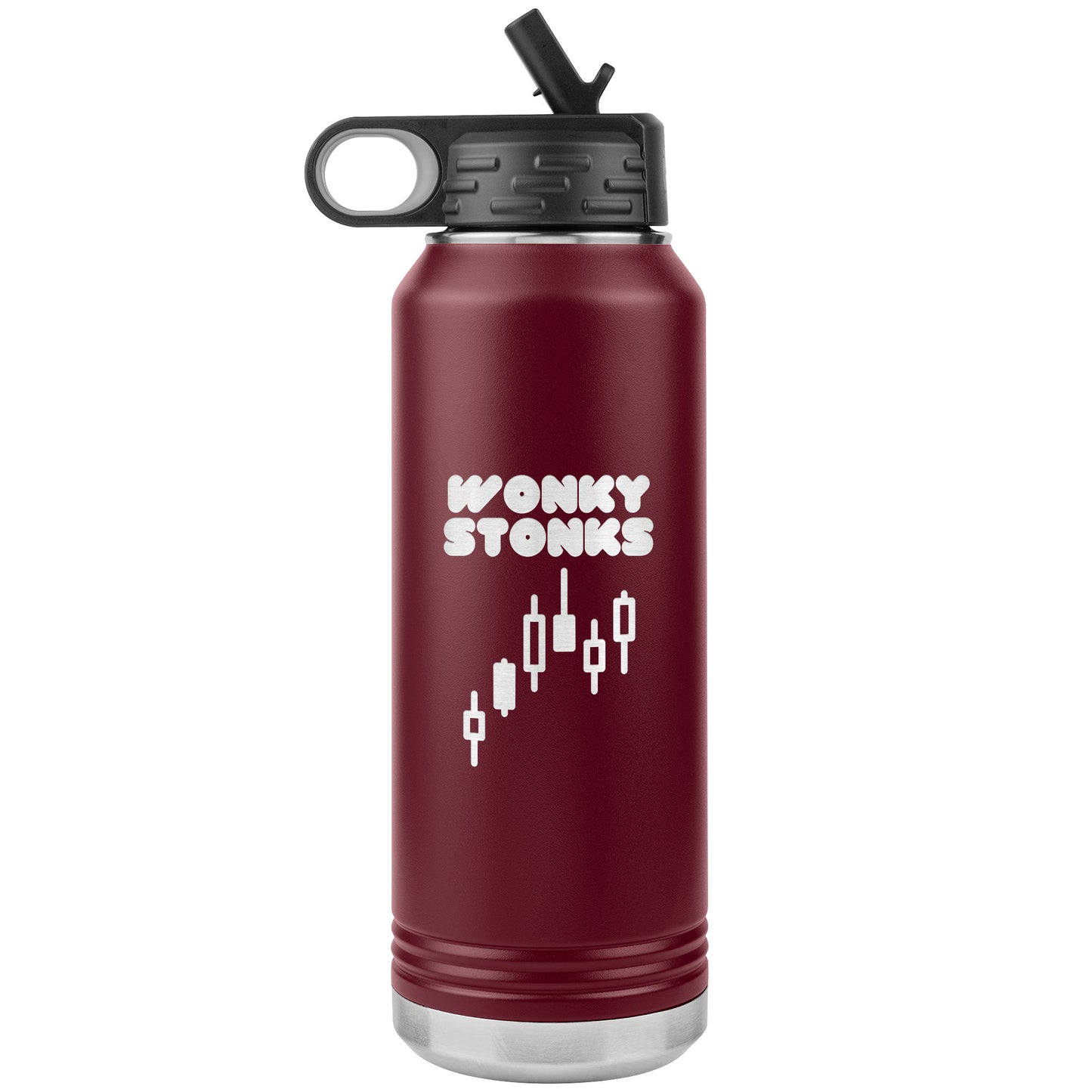 Wonky Stonks Wonky Logo 2.0 Water Bottle