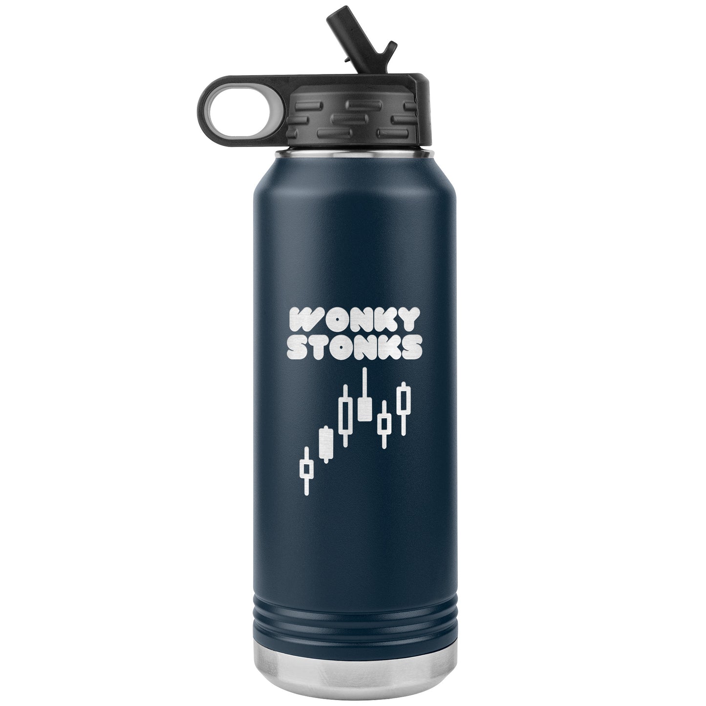 Wonky Stonks Wonky Logo 2.0 Water Bottle