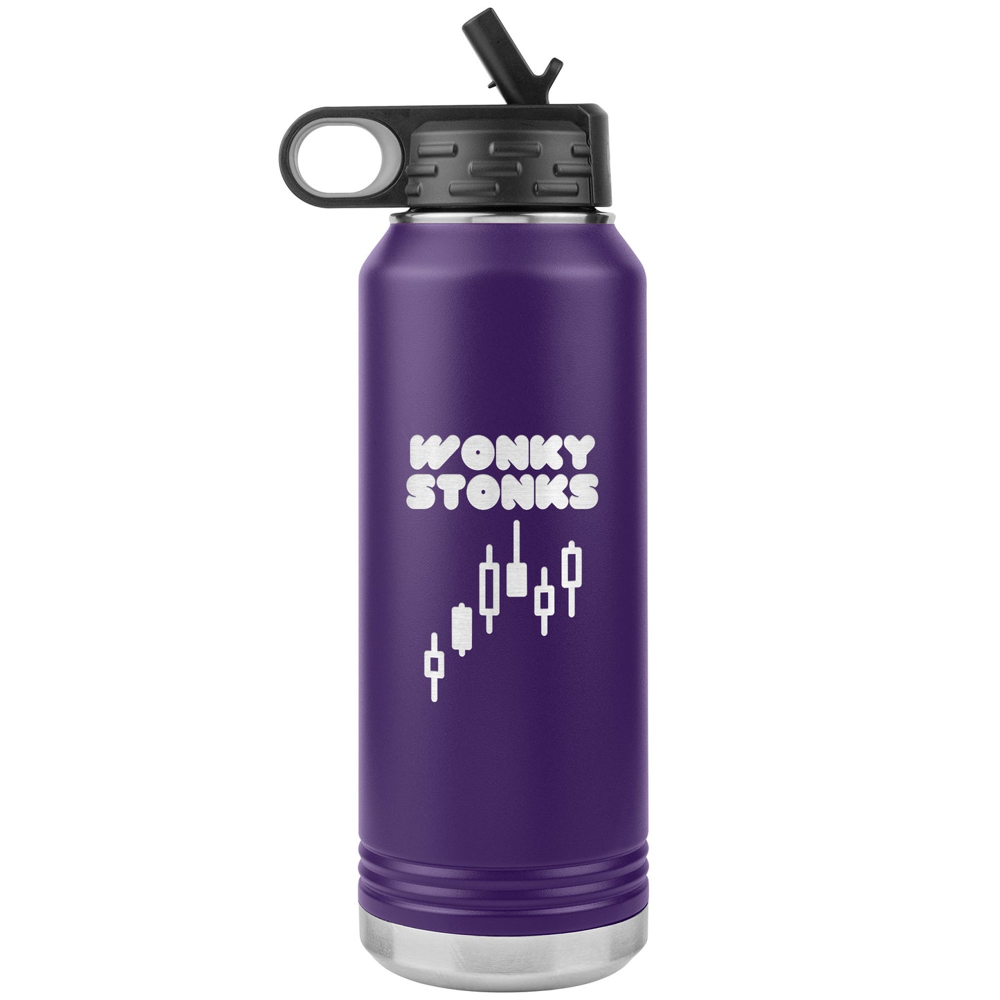 Wonky Stonks Wonky Logo 2.0 Water Bottle