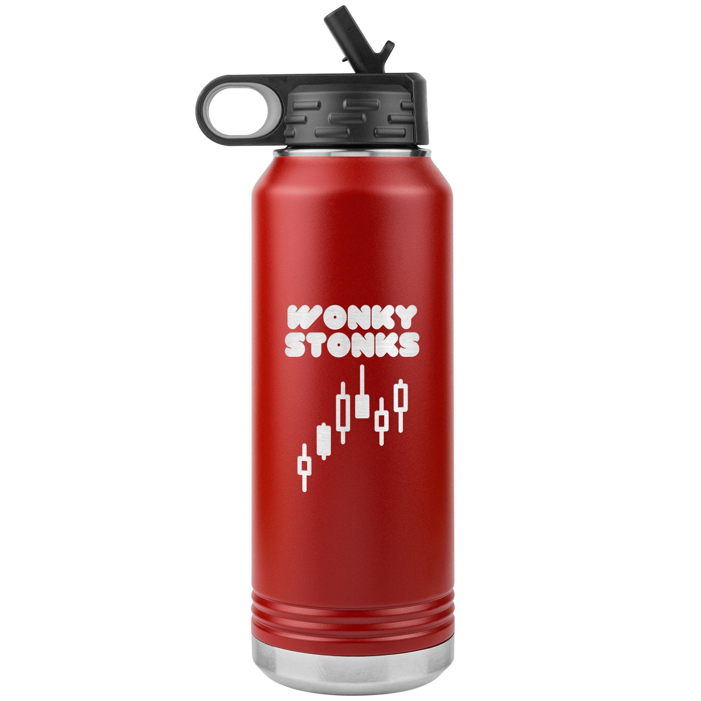 Wonky Stonks Wonky Logo 2.0 Water Bottle