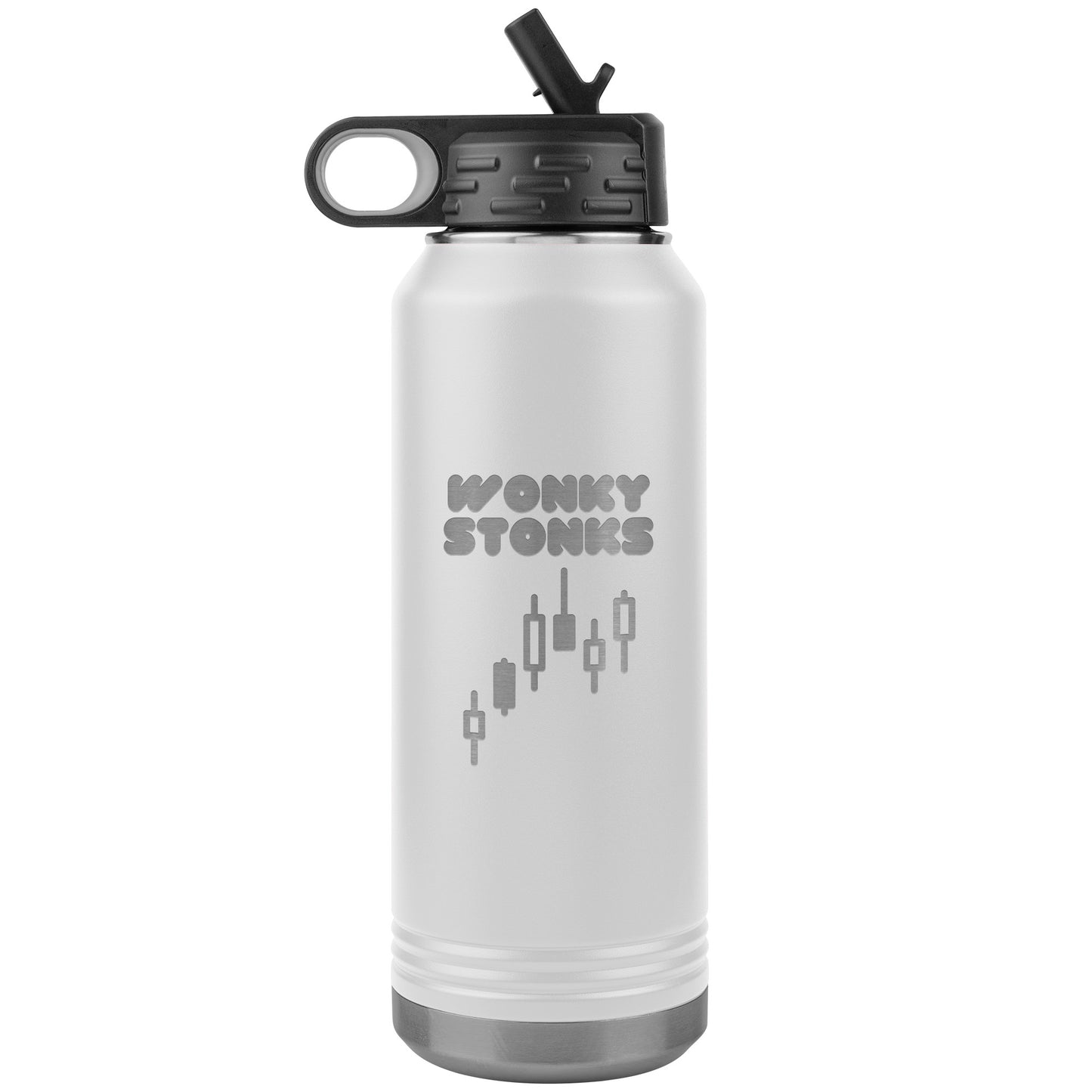 Wonky Stonks Wonky Logo 2.0 Water Bottle