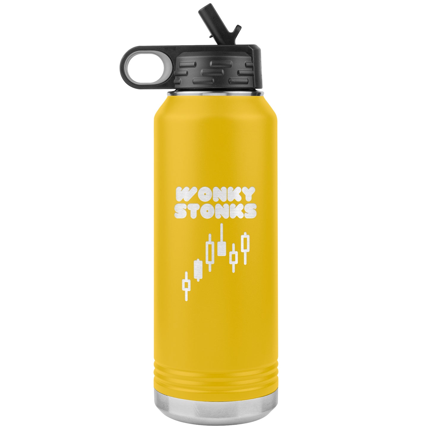 Wonky Stonks Wonky Logo 2.0 Water Bottle