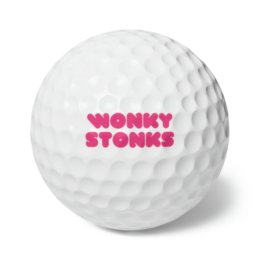 Wonky Stonks Golf Balls, 6pcs