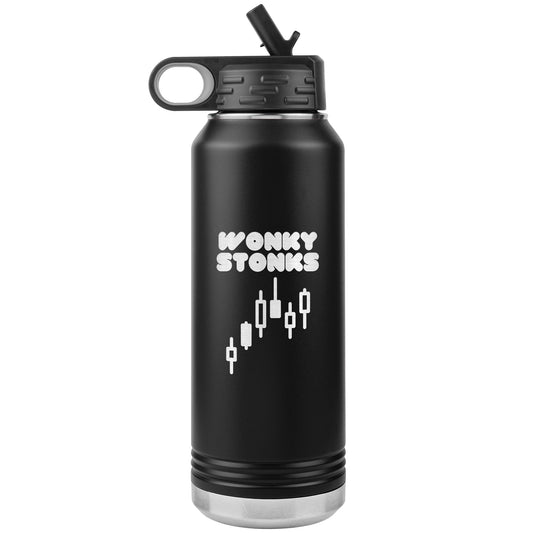 Wonky Stonks Wonky Logo 2.0 Water Bottle