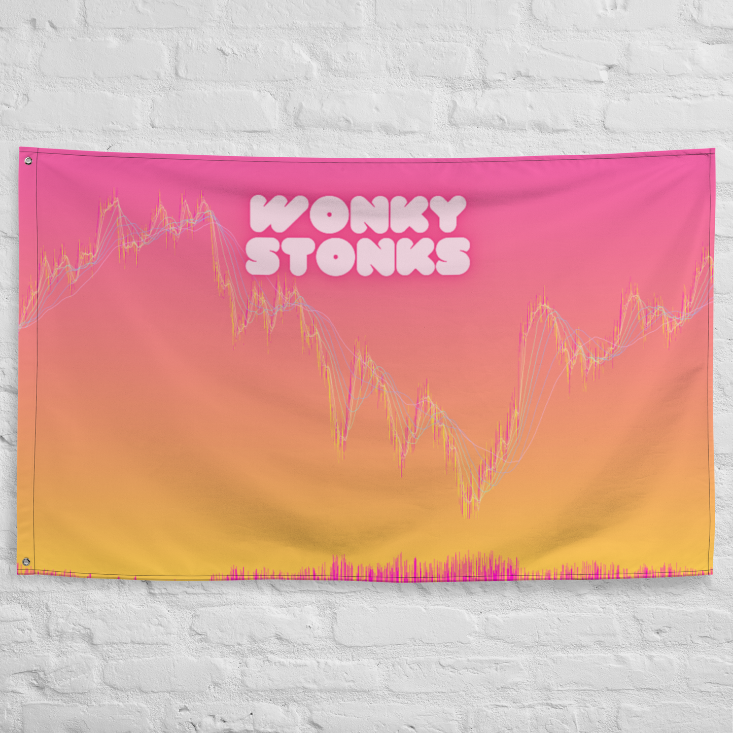 Wonky Stonks Banner Flag