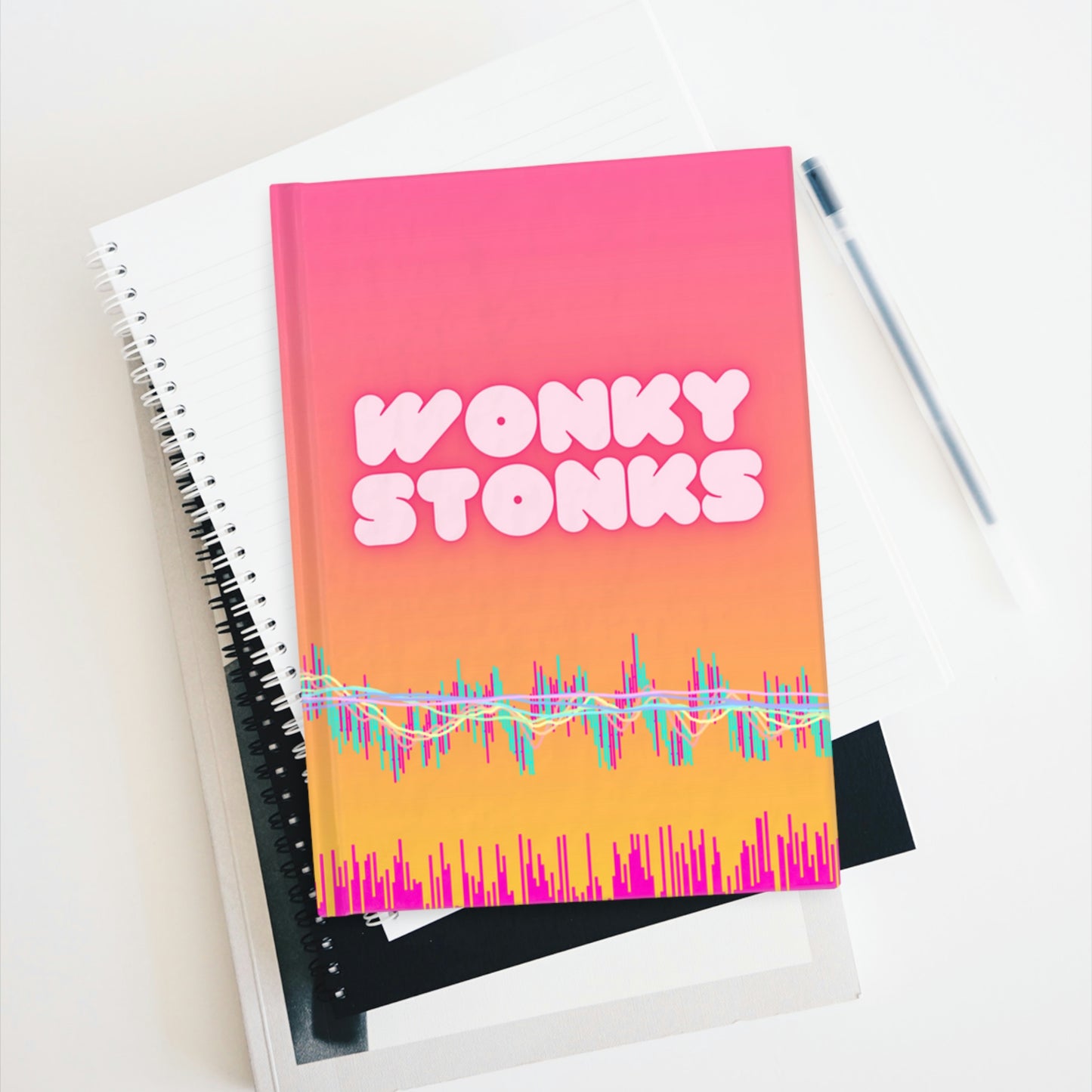 Wonky Stonks Banner Journal - Ruled Line