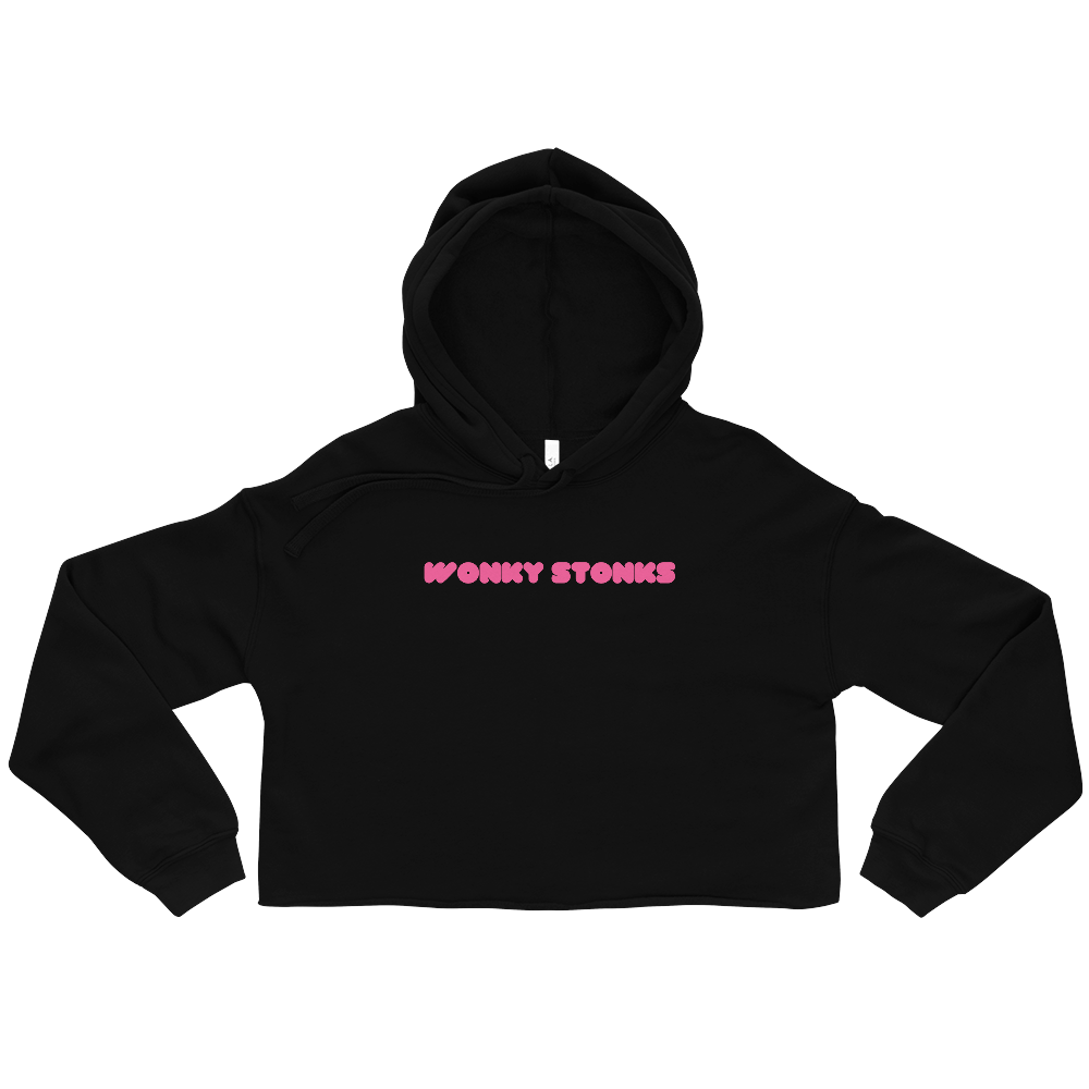 Women's Wonky Stonks Bullish Wonky Logo Crop Hoodie