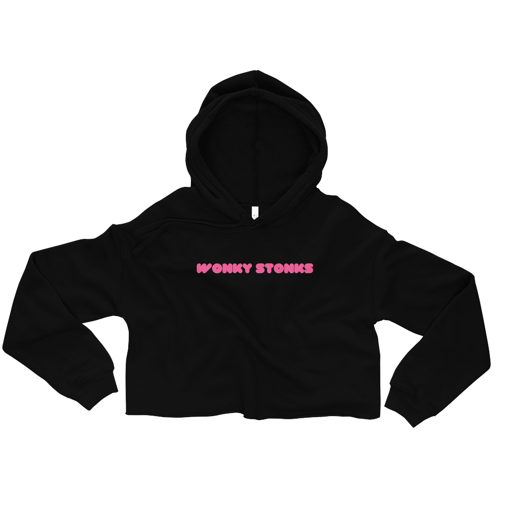 Women's Wonky Stonks Personalizable Stonk Chart Crop Hoodie