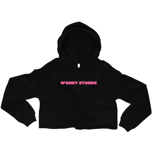 Women's Wonky Stonks Personalizable Stonk Chart Crop Hoodie